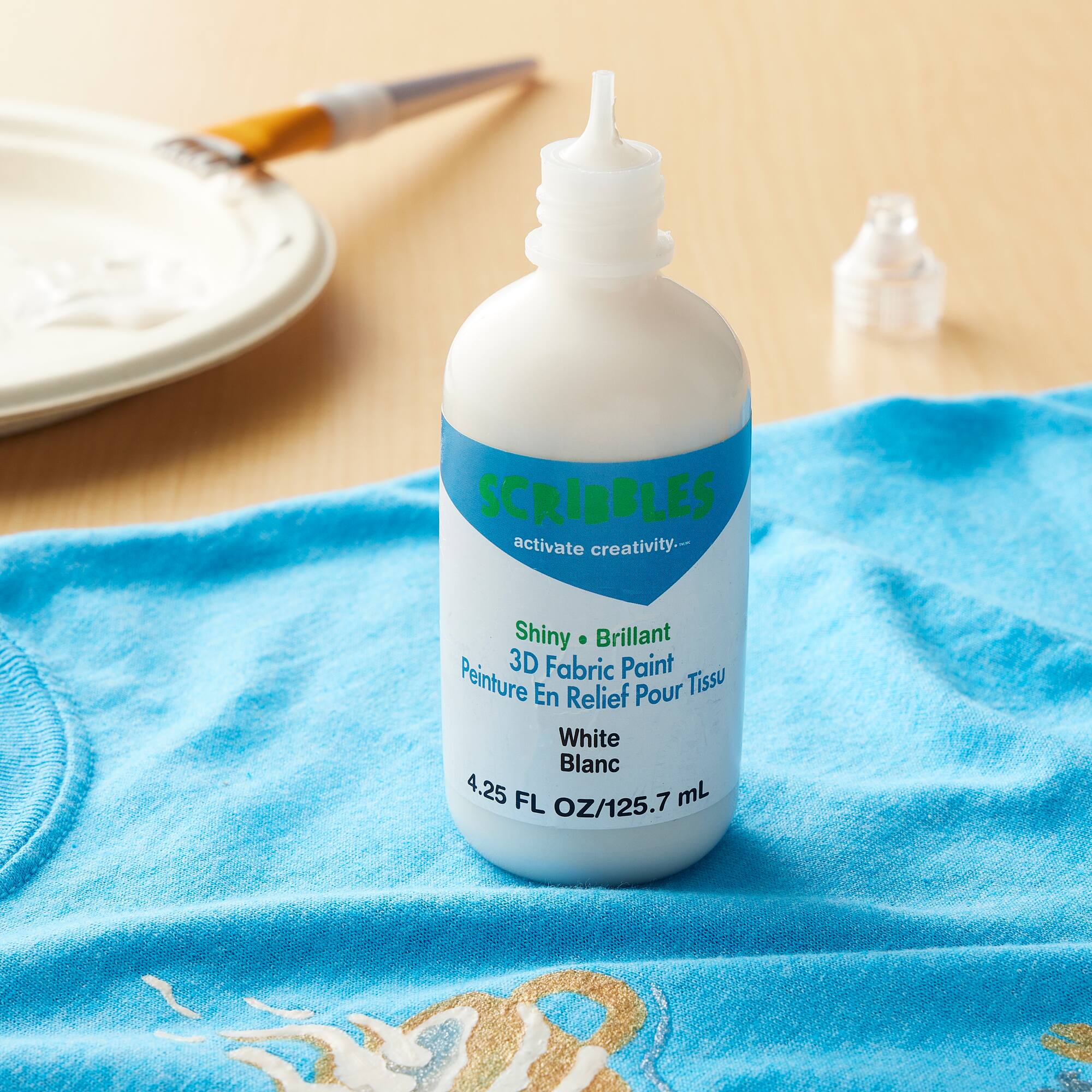 Scribbles® Shiny White 3D Fabric Paint